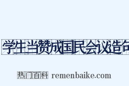 学生当赞成国民会议造句是什么意思的图片